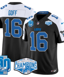 Men’s Detroit Lions 2024 NFC North Division Champions Patch Vapor Limited Jersey – All Stitched