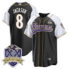 Men’s Ravens 20th Season Patch Baseball Jersey – All Stitched