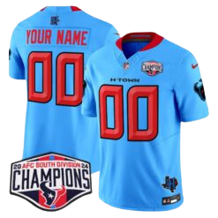 Houston Texans 2024 AFC South Division Champions Patch Vapor Limited Custom Jersey – All Stitched