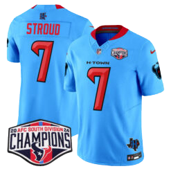 Houston Texans 2024 AFC South Division Champions Patch Vapor Limited Custom Jersey – All Stitched